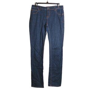 So Slim Straight Jeans Juniors 11 Dark Wash Mid Rise Western Embroidered Stretch